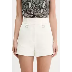 IRO pantaloni scurți din bumbac culoarea alb, uni, high waist, WM30BIRA imagine