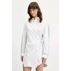 Diesel rochie din bumbac D-ELPHI-DEN DRESS culoarea alb, mini, evazată, A17387.0CBCP imagine