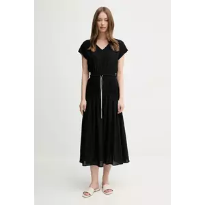 La Petite Française rochie RAYAN culoarea negru, midi, evazată, RAYAN imagine