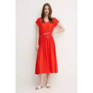 La Petite Française rochie RAYAN culoarea portocaliu, midi, evazată, RAYAN imagine