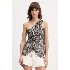 IRO bluză culoarea negru, cu imprimeu, WM16AKIA imagine