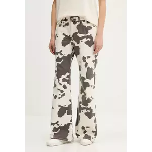 Abercrombie & Fitch blugi din bumbac medium waist, KI155-5526 imagine