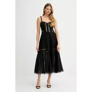Charo Ruiz Ibiza rochie Dafelle culoarea negru, maxi, evazată, 251620 imagine