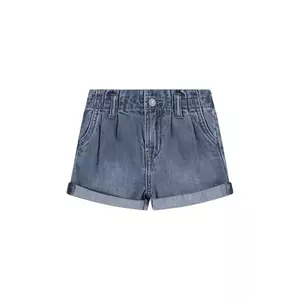 Levi's pantaloni scurți din denim pentru copii PLEAT PAPER BAG SHORT uni, 1EM255 imagine