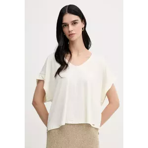 United Colors of Benetton tricou culoarea bej, 3Q225M005 imagine