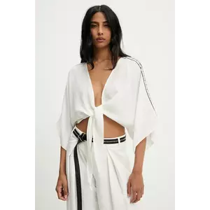 Answear Lab cămașă din bumbac culoarea alb, relaxed imagine