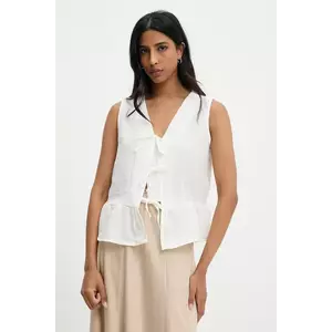 Answear Lab bluza din bumbac culoarea alb, neted imagine