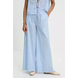 Answear Lab pantaloni de bumbac lat, high waist imagine