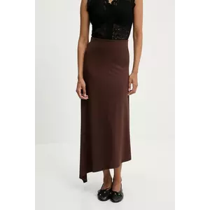 Answear Lab fustă culoarea maro, maxi, evazati imagine