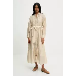 Answear Lab rochie culoarea bej, midi, evazată imagine