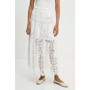 Answear Lab fustă din bumbac culoarea alb, maxi, evazati imagine