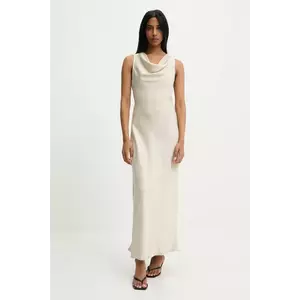 Answear Lab rochie culoarea bej, maxi, evazată imagine