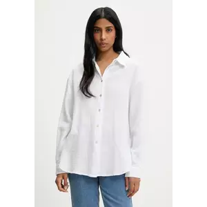 Answear Lab cămașă din bumbac culoarea alb, cu guler clasic, relaxed imagine