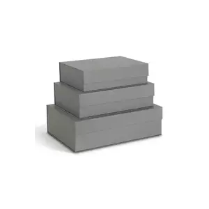 Bigso Box of Sweden set de cutii de depozitare 3-pack culoarea gri imagine