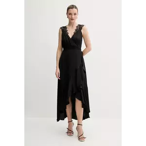 Morgan rochie RORLA culoarea negru, maxi, evazată, RORLA imagine