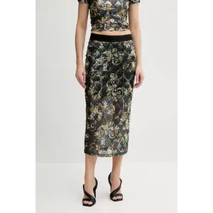 Versace Jeans Couture fustă culoarea negru, midi, drept, 78HAE806 JS443 imagine