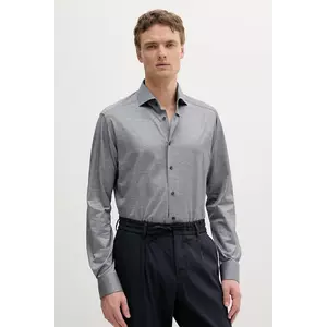 Eton cămașă din bumbac culoarea gri, cu guler italian, slim, 100013016 imagine