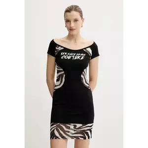 Versace Jeans Couture rochie culoarea negru, mini, mulată, 78HAO9A6 J0020 imagine