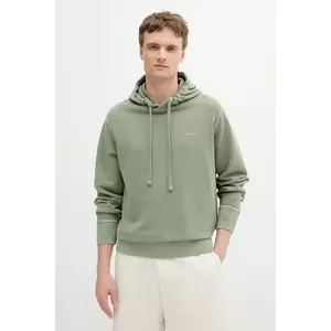 Gant hanorac de bumbac culoarea verde, cu glugă, neted, 2067035 imagine