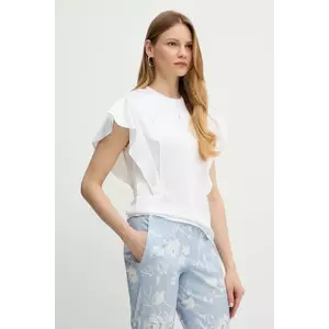 BOSS bluză culoarea bej, neted, 50540635 imagine