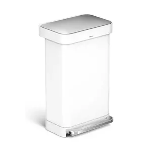 Simplehuman coș de gunoi 45 L culoarea alb imagine