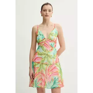 Morgan rochie RCREO.F culoarea verde, mini, evazată, RCREO.F imagine