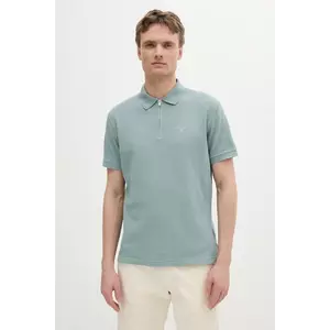 Barbour polo de bumbac Hingham Polo Shirt culoarea verde, neted, MML1458 imagine