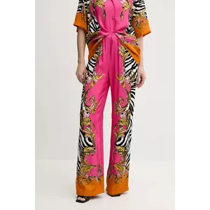 Versace Jeans Couture pantaloni culoarea roz, lat, high waist, 78HAA1P2 NS653 imagine