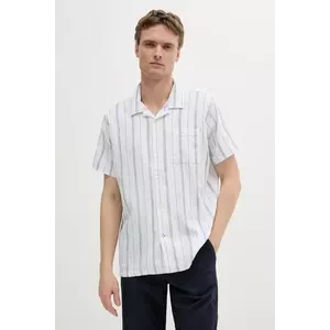 Barbour cămașă Garnock Stripe S/S Regular Fit Shirt culoarea alb, cu guler clasic, relaxed, MSH5608 imagine