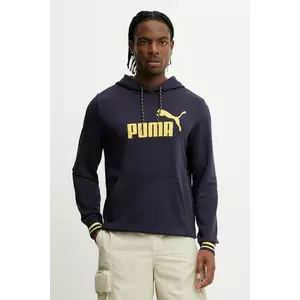 Puma bluză culoarea bleumain, cu glugă, cu imprimeu, 685895 imagine