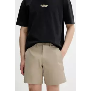 Abercrombie & Fitch pantaloni scurți culoarea bej, KI128-5039 imagine