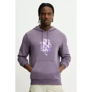 Puma bluză Neymar JR culoarea violet, cu glugă, cu imprimeu, 660099 imagine