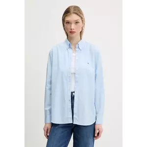 Tommy Jeans cămașă din bumbac cu guler clasic, relaxed, DW0DW20290 imagine
