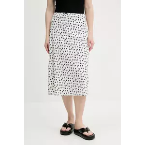 Tommy Jeans fustă culoarea bej, midi, drept, DW0DW20272 imagine