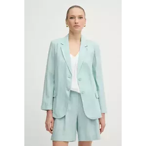 United Colors of Benetton sacou de in culoarea verde, un singur rand de nasturi, neted imagine