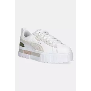 Puma sneakers din piele Mayze Mix Wns culoarea alb imagine