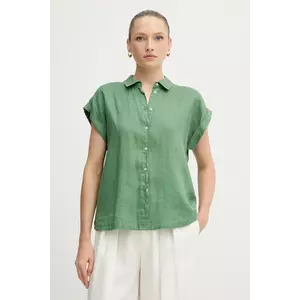 United Colors of Benetton camasa de in culoarea bej, cu guler clasic, regular imagine