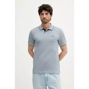 BOSS Green tricou polo culoarea bleumain, cu imprimeu, 50506193 imagine