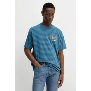 Levi's tricou din bumbac culoarea violet, cu imprimeu, 87373 imagine