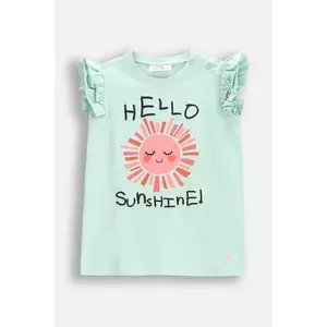 Coccodrillo tricou bebe culoarea verde, TROPICAL STORY GIRL NEWBORN imagine