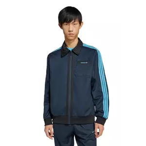 adidas Originals bluza Track Top barbati, culoarea albastru marin, cu imprimeu, JC8361 imagine