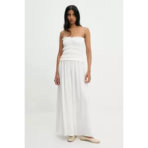 Answear Lab rochie din in culoarea bej, maxi, evazată imagine