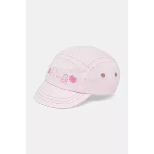 United Colors of Benetton șapcă din bumbac pentru copii culoarea roz, cu imprimeu, 69G7AA00X imagine