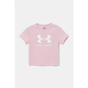 Under Armour tricou copii BIG LOGO SS culoarea roz, 1389756 imagine