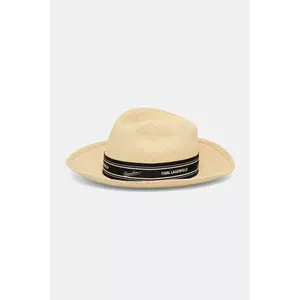 Karl Lagerfeld pălărie culoarea bej, KL000176 imagine