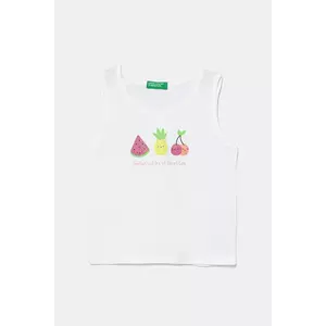 United Colors of Benetton top din bumbac pentru copii culoarea alb, 3I1XGH012 imagine