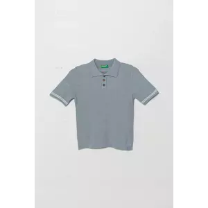 United Colors of Benetton polo din amestec de in pentru copii neted, 104NH3001 imagine