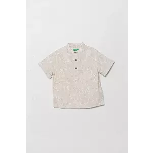 United Colors of Benetton tricou de bumbac pentru copii culoarea bej, modelator, 5OUGGQ02G imagine