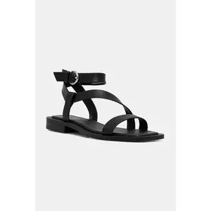 Aldo sandale de piele GRUGAR femei, culoarea negru, 13966800 imagine
