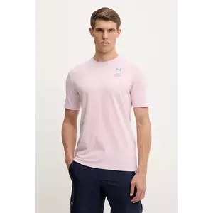 Under Armour tricou de antrenament culoarea violet, cu imprimeu, 1390165 imagine